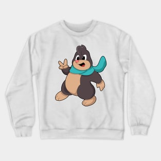 Mole with Scarf Crewneck Sweatshirt